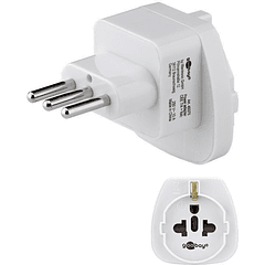 Ficha Adaptadora Universal de Viagem Ficha Fêmea c/ Protector -> Itália Macho