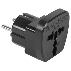 Ficha Adaptadora Universal de Viagem EURO p/ Fichas Diversos Países - Preto