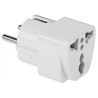 Ficha Adaptadora Universal de Viagem EURO p/ Fichas Diversos Países - Branco 2