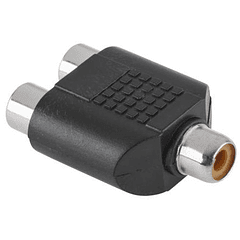 Ficha Adaptadora RCA Femea -> 2x RCA Femea