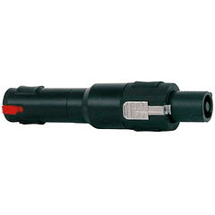 Ficha Adaptadora Speakon Macho (XLN 4 Contactos) - Jack 6,3mm Mono Fêmea