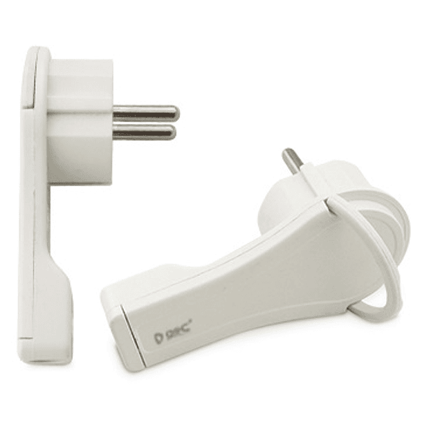 Ficha Macho T/ Shuck Lateral Extra-Fina (Branco) - GSC 