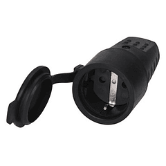 Ficha Alimentação Fêmea Impermeável t/ Schuk com Tampa 16A 250V - GSC