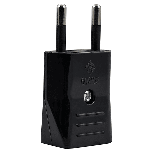 Ficha Alimentação Macho 10A 250V (Preto) - GSC 2