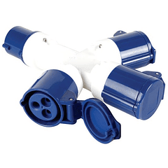 Ficha Tripla CEE Monofásica 3 Polos (2P+E) 16A IP44 - PEREL