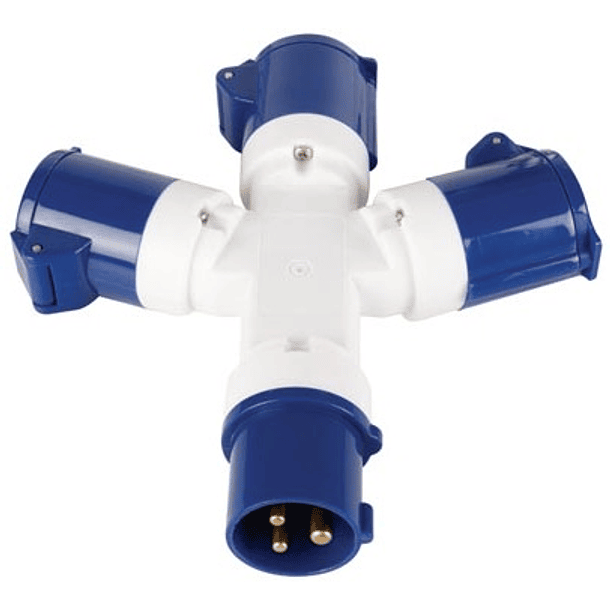 Ficha Tripla CEE Monofásica 3 Polos (2P+E) 16A IP44 - PEREL 2