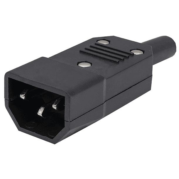 Ficha Alimentação Tripolar Macho 10A 250V 