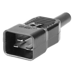 Ficha Alimentação IEC C20 (Macho) 3 Pinos 16A - Schurter