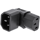 Ficha Alimentação Adaptadora Tripolar 90º Macho (IEC-320-C14) - Fêmea (IEC-320-C13) 1