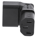 Ficha Alimentação Adaptadora Tripolar 90º Macho (IEC-320-C14) - Fêmea (IEC-320-C13) 3