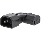 Ficha Alimentação Adaptadora Tripolar 90º Macho (IEC-320-C14) - Fêmea (IEC-320-C13) 1