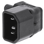 Ficha Alimentação Adaptadora 90/270º Tripolar Macho (IEC-320-C14) - Ficha Tipo 8 Macho (IEC-320-C7) 2