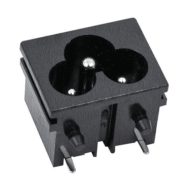 Ficha C.I. Femea Tripolar 2,5A 250V (IEC-C6) 1