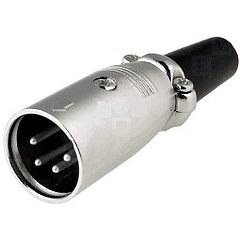 Ficha Canon Metálica Macho 4 Pinos