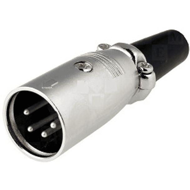 Ficha Canon Metálica Macho 4 Pinos 