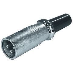 Ficha Canon 3 Pinos Macho Metálica