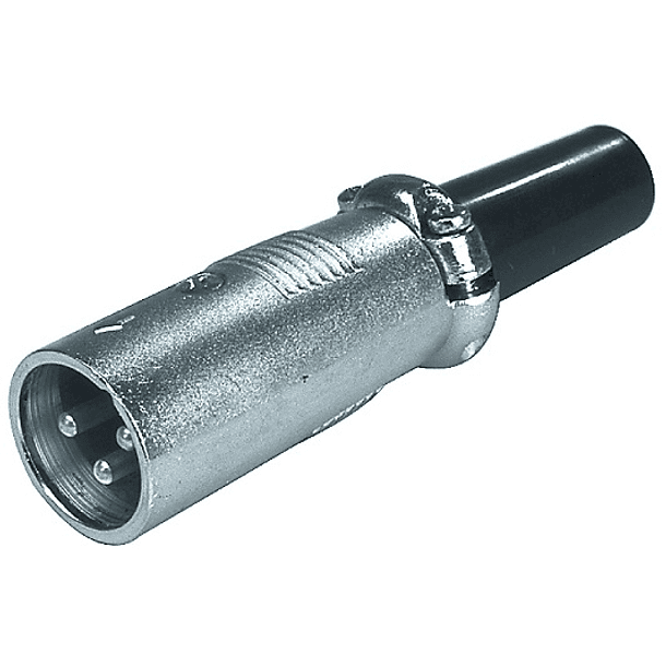 Ficha Canon 3 Pinos Macho Metálica 