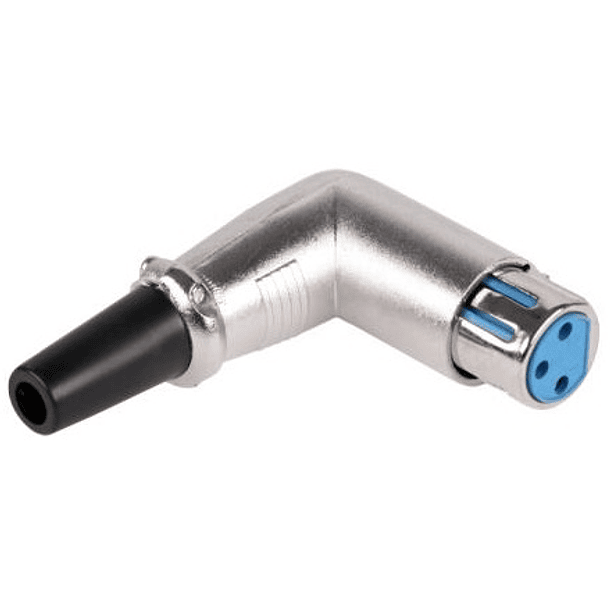 Ficha Canon Metática 3 Pinos Femea 90º 