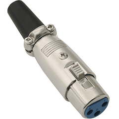 Ficha Canon 3P Fêmea Metálica