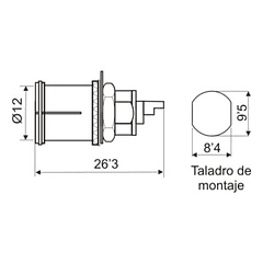Ficha Coaxial Femea p/ Painel
