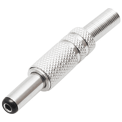 Ficha de Alimentação DC 2,1/5,5mm - Metálica