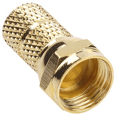 Ficha F 6,8mm p/ RG6 (Dourada GOLD CU)