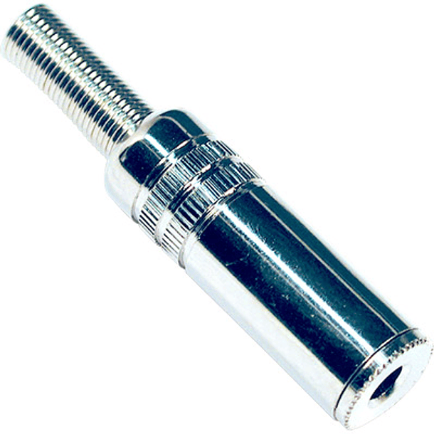 Ficha Jack Metálica 2,5mm Fêmea Mono 