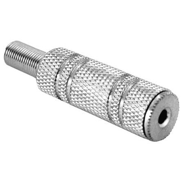 Ficha Jack Metálica 2,5mm Fêmea Stereo 