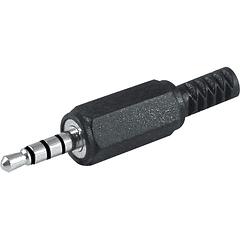Ficha Jack 3,5mm Macho Audio/Video 4 Contactos