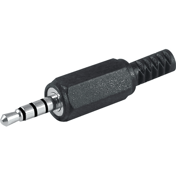 Ficha Jack 3,5mm Macho Audio/Video 4 Contactos 