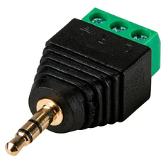 Ficha Jack 3,5mm Macho Stereo c/ 3 Terminais Parafuso