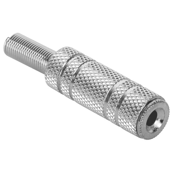 Ficha Jack 3,5mm Fêmea Mono - Metálica 