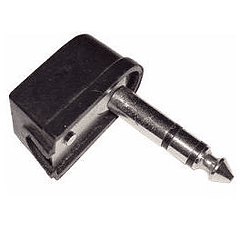 Ficha Jack 6,3mm Macho Stereo 90º