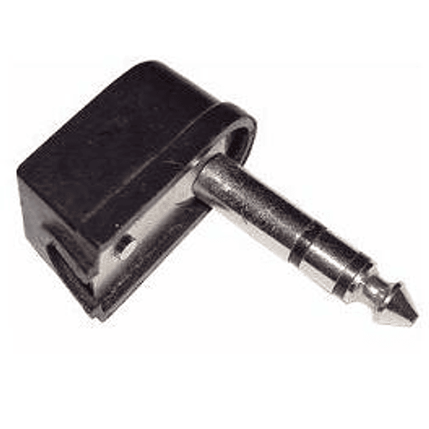 Ficha Jack 6,3mm Macho Stereo 90º 