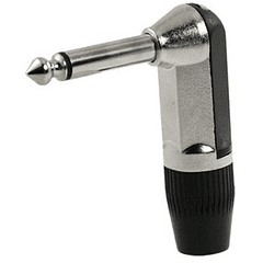 Ficha Jack 6,3mm Macho Mono 90º (t/ NEUTRIK)