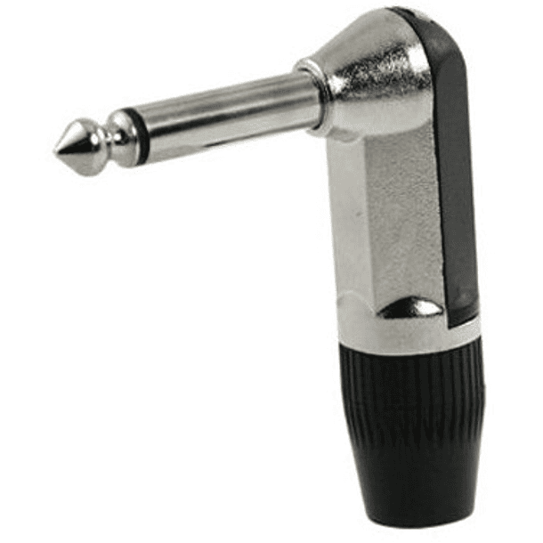 Ficha Jack 6,3mm Macho Mono 90º (t/ NEUTRIK) 