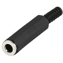 Ficha Jack 6,3mm Fêmea Stéreo