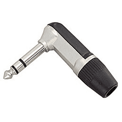 Ficha Jack 6,3mm Macho Stereo 90º (t/ NEUTRIK)