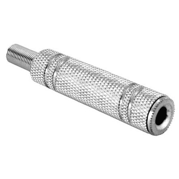 Ficha Jack 6,3mm Femea Metalica Stereo 