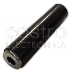 Ficha Jack 6,3mm Fêmea Stereo Plástico