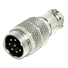 Ficha Micro Macho 7 Pinos Metálica