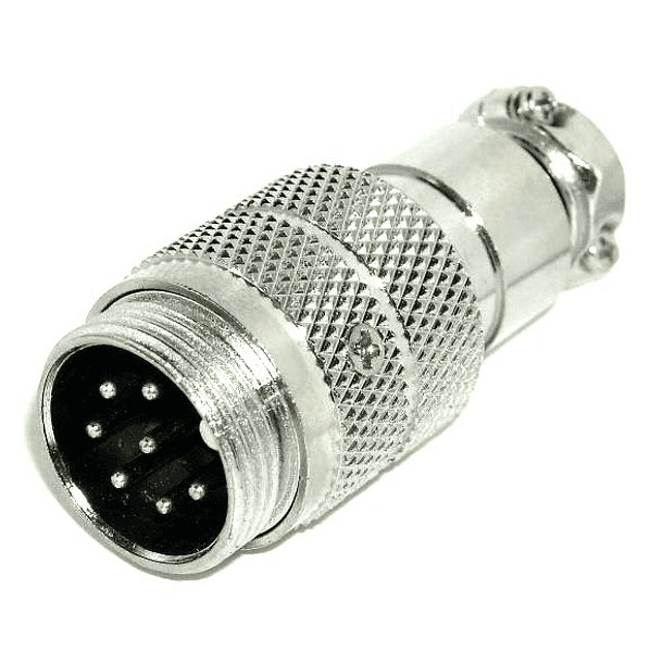 Ficha Micro Macho 7 Pinos Metálica 