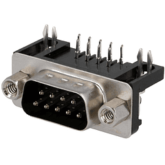 Ficha Nextron C.I. 90º DB9 Pinos Macho