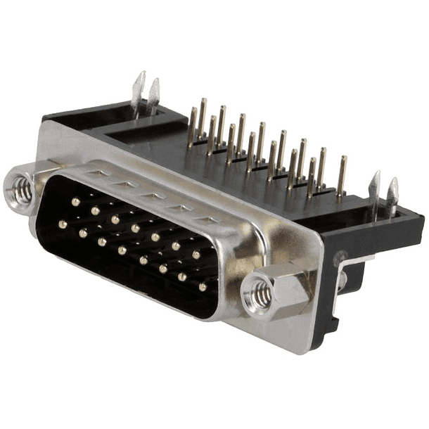 Ficha Nextron C.I. 90º DB15 Pinos Macho 