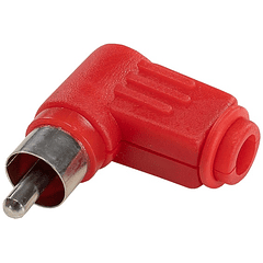 Ficha RCA Macho Curva Vermelha
