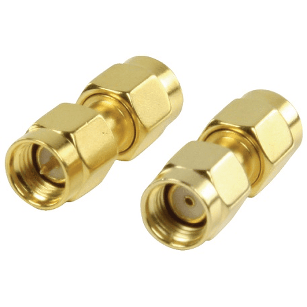 Emb. 2x Fichas Adaptadoras SMA Macho (Polaridade Inversa) - SMA Macho 