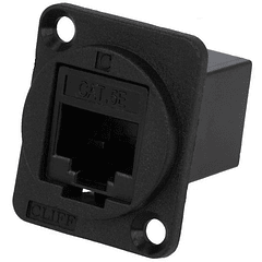 Ficha União RJ45 CAT5e Fêmea-Fêmea p/ Painel