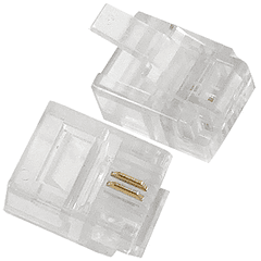 Ficha Telefone RJ11 (2 Contactos) 6P2C