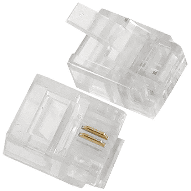 Ficha Telefone RJ11 (2 Contactos) 6P2C 