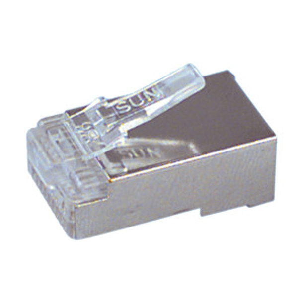 Ficha Telefone-Rede RJ45 CAT5 (Blindada) 